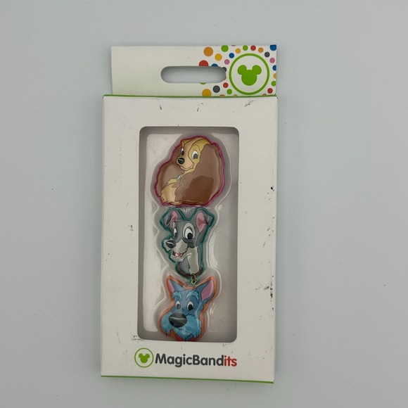 Disney Parks Lady & The Tramp Magic Bandits Accessories For Magic Band Dogs -New - Picture 1 of 5